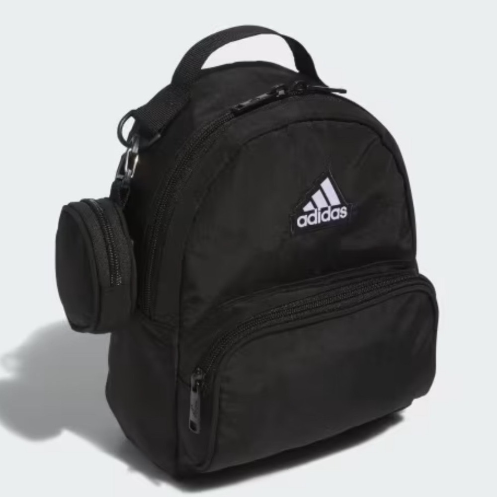 Adidas Must Have Linear 3 Mini Black Nylon Small Travel Festival Backpack Bag